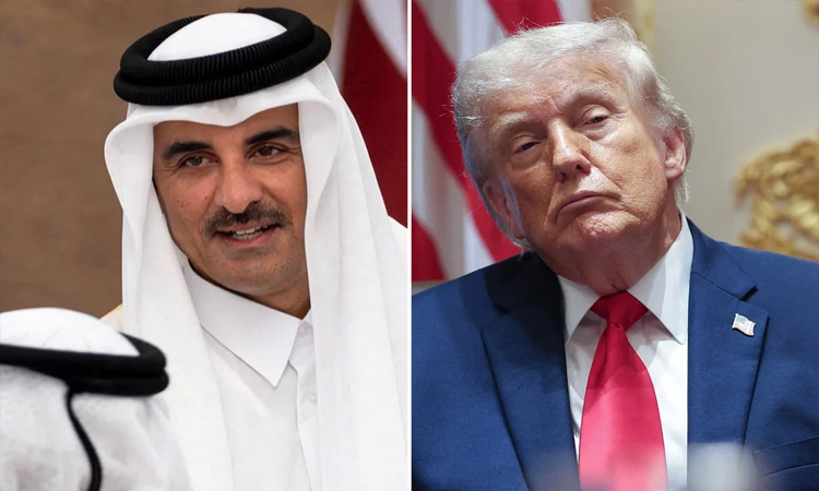 أمير قطر والرئيس الأمريكي يبحثان تطورات حرب الشرق الأوسط في ظل جهود تهدئة إقليمية